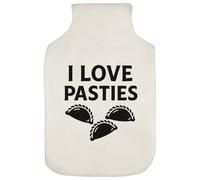 Azeeda 'I Love Pasties' Hot Water Bottle Cover (HW00043975)