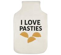 Azeeda 'I Love Pasties' Hot Water Bottle Cover (HW00045097)