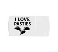 Azeeda 'I Love Pasties' Pill Box with Tablet Splitter (PI00037435)