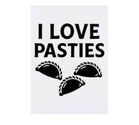 Azeeda 'I Love Pasties' Temporary Tattoo - Water Resistant, Skin-Safe, Non-Toxic Transfer (TO00090559)