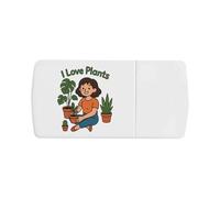 Azeeda 'I Love Plants' Pill Box with Tablet Splitter (PI00044572)