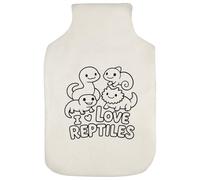 Azeeda 'I Love Reptiles' Hot Water Bottle Cover (HW00042312)