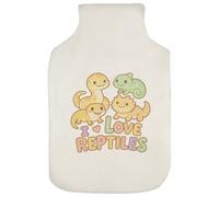 Azeeda 'I Love Reptiles' Hot Water Bottle Cover (HW00042313)