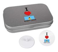 Azeeda 'I Love Saint Lucia' Golf Markers Gift Set (GO00072555)