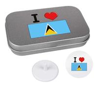 Azeeda 'I Love Saint Lucia' Golf Markers Gift Set (GO00072560)
