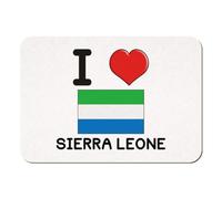 Azeeda 'I Love Sierra Leone' Rectangular Fridge Magnet - Decorative Refrigerator & Whiteboard Magnet for Home, Kitchen or Office - 70mm x 49mm (FM00047606)