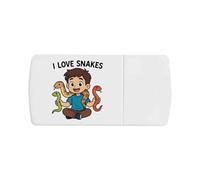 Azeeda 'I Love Snakes' Pill Box with Tablet Splitter (PI00039256)