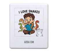 Azeeda 'I Love Snakes' Sliding Puzzle (PZ00040849)