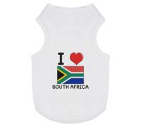 Azeeda 'I Love South Africa' Pet Dog/Cat T-Shirt, L (PT00093291)