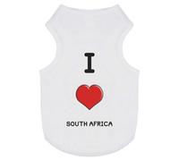 Azeeda 'I Love South Africa' Pet Dog/Cat T-Shirt, L (PT00093319)