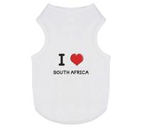 Azeeda 'I Love South Africa' Pet Dog/Cat T-Shirt, S (PT00093285)
