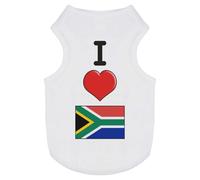 Azeeda 'I Love South Africa' Pet Dog/Cat T-Shirt, S (PT00093325)