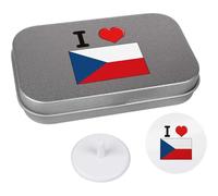 Azeeda 'I Love The Czech Republic' Golf Markers Gift Set (GO00072613)