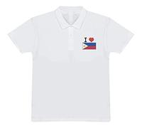 Azeeda 'I Love The Philippines' Adult Polo Shirt/T-Shirt (L, White) (PL00088958)