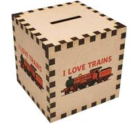 Azeeda 'I Love Trains' Money Box/Piggy Bank (MB00116772)