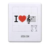 Azeeda 'I Love Treble Clef' Sliding Puzzle (PZ00040937)