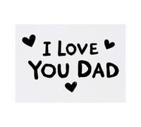 Azeeda 'I Love You Dad with Hearts' Temporary Tattoo - Water Resistant, Skin-Safe, Non-Toxic Transfer (TO00080469)
