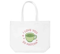 Azeeda 'I Love You So Matcha' Tote Shopping Bag For Life (BG00086845)
