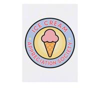 Azeeda 'Ice Cream Appreciation Society ' Temporary Tattoo - Water Resistant, Skin-Safe, Non-Toxic Transfer (TO00088105)