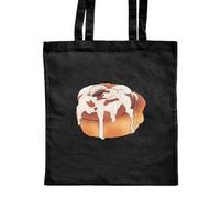 Azeeda 'Iced Cinnamon Bun' Classic Black Tote Shopper Bag (ZB00026308)