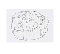 Azeeda 'Iced Cinnamon Bun' Temporary Tattoo - Water Resistant, Skin-Safe, Non-Toxic Transfer (TO00086855)