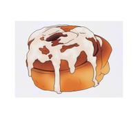 Azeeda 'Iced Cinnamon Bun' Temporary Tattoo - Water Resistant, Skin-Safe, Non-Toxic Transfer (TO00086857)