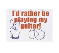 Azeeda 'I'd Rather Be Playing My Guitar' Temporary Tattoo - Water Resistant, Skin-Safe, Non-Toxic Transfer (TO00091817)
