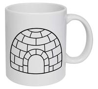 Azeeda 'Igloo Outline' Ceramic Mug - 320ml (11oz) (MG00111681)