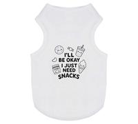 Azeeda 'I'll Be Okay. I Just Need Snacks' Pet Dog/Cat T-Shirt, M (PT00155350)