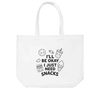Azeeda 'I'll Be Okay. I Just Need Snacks' Tote Shopping Bag For Life (BG00083715)