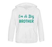 Azeeda 'I'm A Big Brother' Children's Hoodie/Hooded Sweater 7-8 Years (KO00138026) White