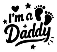 Azeeda 'I'm a Daddy' Reusable Stencil - Durable Decorative Template for Painting and Spraying on Walls, Tiles, Wood, Fabric & Craft Projects - M (A5) (WS00061342)