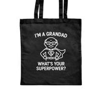 Azeeda 'I'm a Grandad What's Your Superpower' Classic Black Tote Shopper Bag (ZB00026443)