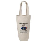 Azeeda 'I'm a Grandad What's Your Superpower' Cotton Wine Bottle Gift/Travel Bag (BL00042407)