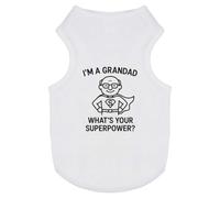 Azeeda 'I'm a Grandad What's Your Superpower' Pet Dog/Cat T-Shirt, XS (PT00157532)