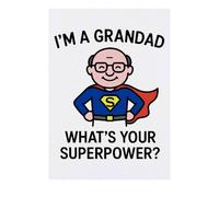Azeeda 'I'm a Grandad What's Your Superpower' Temporary Tattoo - Water Resistant, Skin-Safe, Non-Toxic Transfer (TO00087289)
