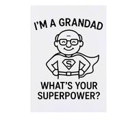 Azeeda 'I'm a Grandad What's Your Superpower' Temporary Tattoo - Water Resistant, Skin-Safe, Non-Toxic Transfer (TO00087287)
