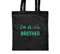 Azeeda 'I'm A Little Brother' Classic Black Tote Shopper Bag (ZB00025696)
