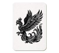 Azeeda 'Immortal Phoenix Bird' Rectangular Fridge Magnet - Decorative Refrigerator & Whiteboard Magnet for Home, Kitchen or Office - 70mm x 49mm (FM00053955)