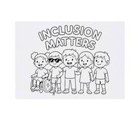 Azeeda 'Inclusion Matters' Temporary Tattoo - Water Resistant, Skin-Safe, Non-Toxic Transfer (TO00089695)