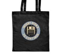 Azeeda 'Insert Disk 2 To Continue' Classic Black Tote Shopper Bag (ZB00026039)