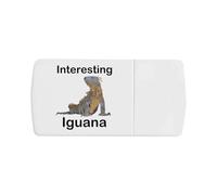 Azeeda 'Interesting Iguana' Pill Box with Tablet Splitter (PI00037982)