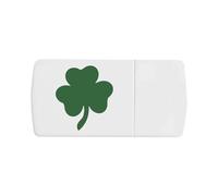 Azeeda 'Irish Shamrock' Pill Box with Tablet Splitter (PI00042463)