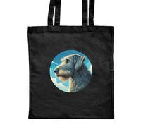 Azeeda 'Irish Wolfhound Portrait' Classic Black Tote Shopper Bag (ZB00027963)