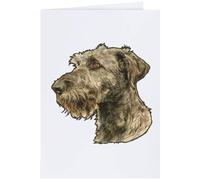 Azeeda 'Irish Wolfhound Portrait' Greeting Card - A4 (GC00102736) | Blank Inside for Birthdays, Thank You Notes, Invitations and Gifts