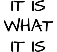 Azeeda 'It is What It is' Reusable Stencil - Durable Decorative Template for Painting and Spraying on Walls, Tiles, Wood, Fabric & Craft Projects - S (A6) (WS00066801)