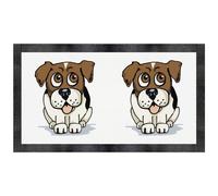 Azeeda 'Jack Russell Cartoon Dog' Pet Feeding Mat (PM00034791)