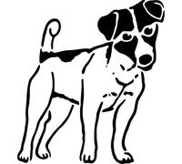 Azeeda 'Jack Russell Dog' Reusable Stencil - Durable Decorative Template for Painting and Spraying on Walls, Tiles, Wood, Fabric & Craft Projects - S (A6) (WS00064815)