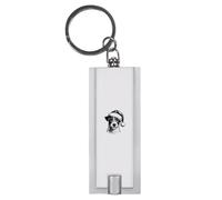 Azeeda 'Jack Russell Dog Wearing Santa Hat' LED Torch Keyring - Compact Pocket Flashlight with Keychain - Handy Mini Light for Bags and Keys (KT00040348)