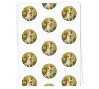Azeeda 'Jack Russell & Flowers' Gift Wrap Paper (GI00146675) | 91cm x 61cm Gift Wrap for Birthdays, Christmas and Special Occasions